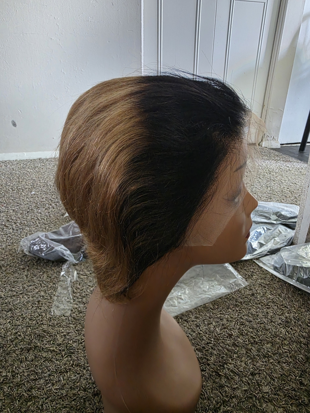 Black to Light Brown Ombre Lace Front Wig - Women Hair